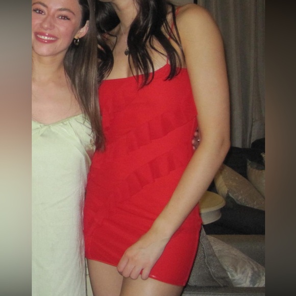 Princess polly pennell red ruffle mini dress - Picture 2 of 3